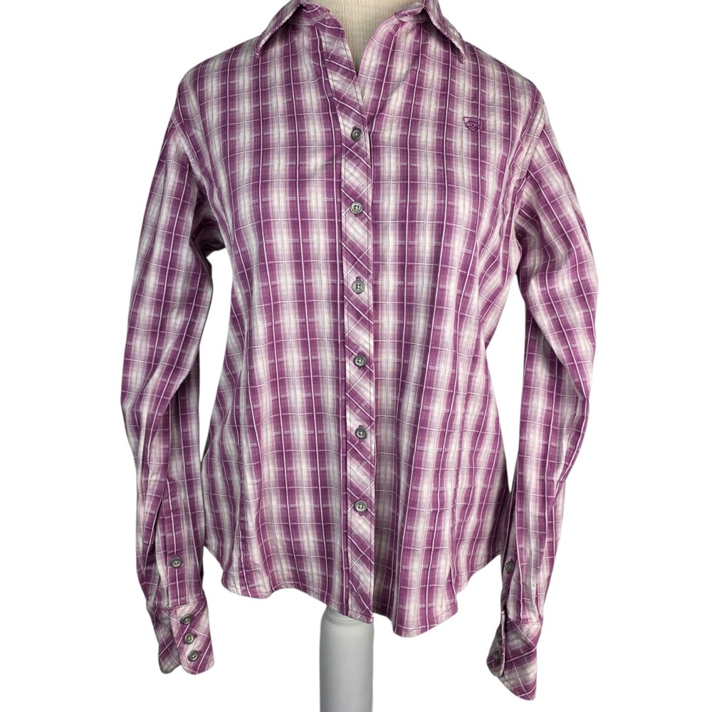 Ariat Purple Plaid Button-Down Shirt